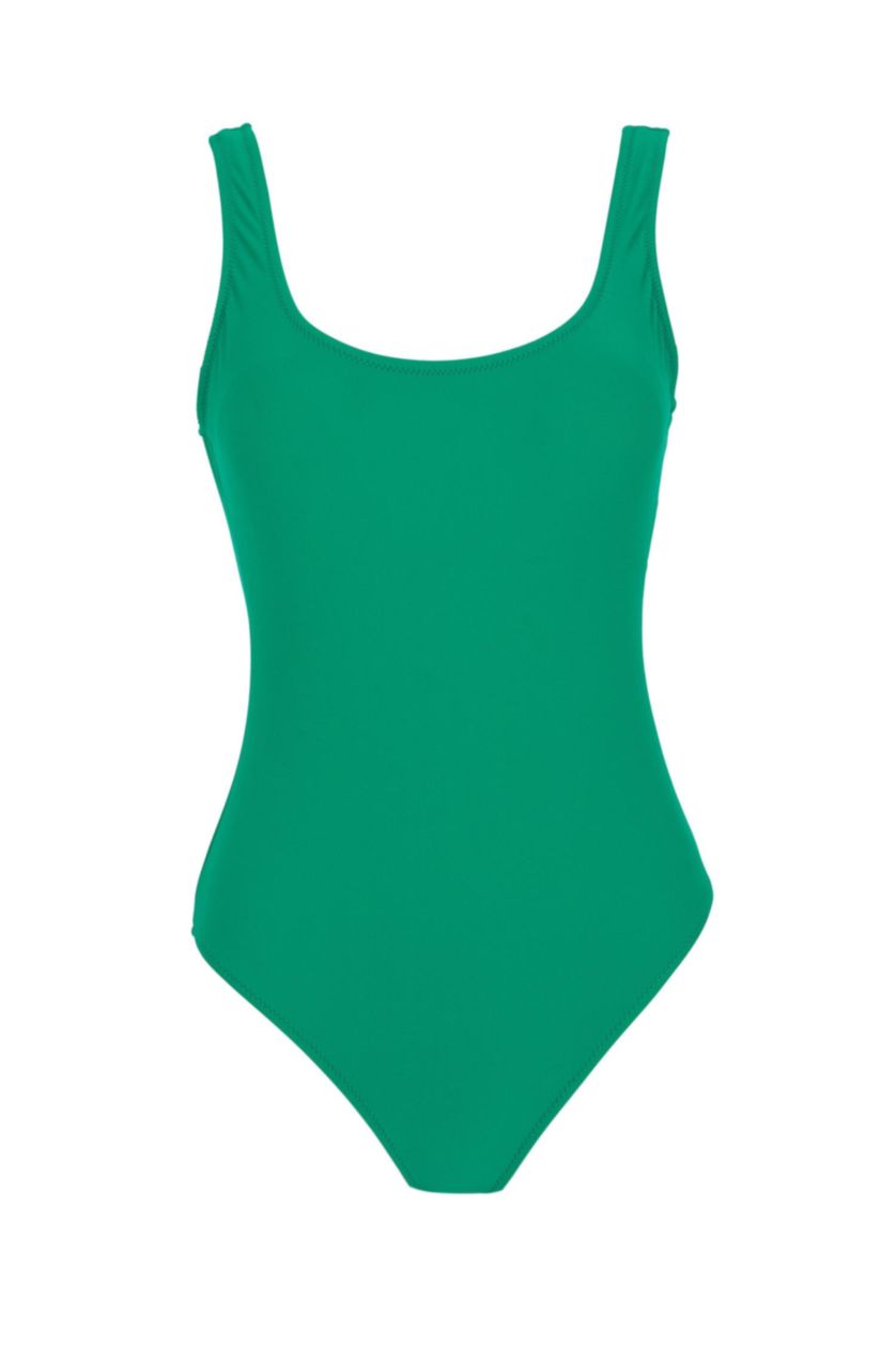 WOMAN Green Regular Fit Swimsuit