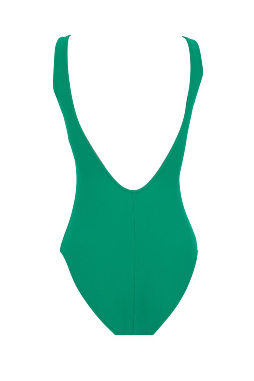 WOMAN Green Regular Fit Swimsuit
