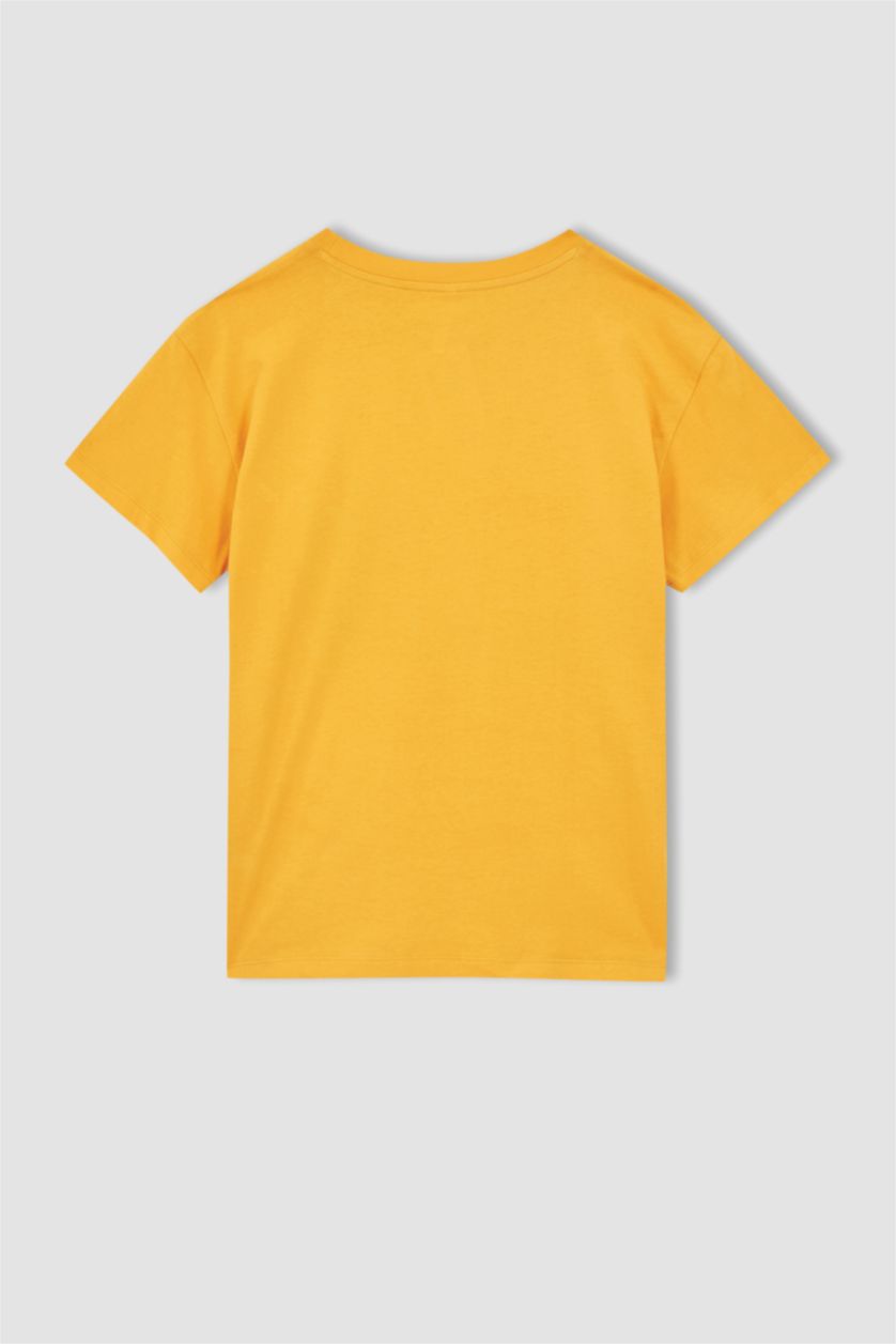 نساء أصفر Regular Fit Short Sleeve T-Shirt