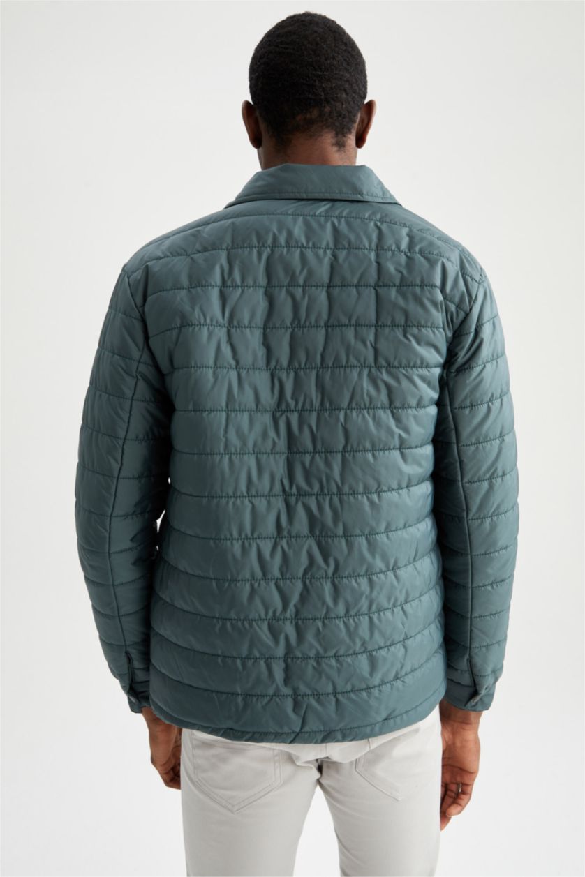 HOMME Vert Chemise Jaquette Coupe slim raccourcie Col Polo