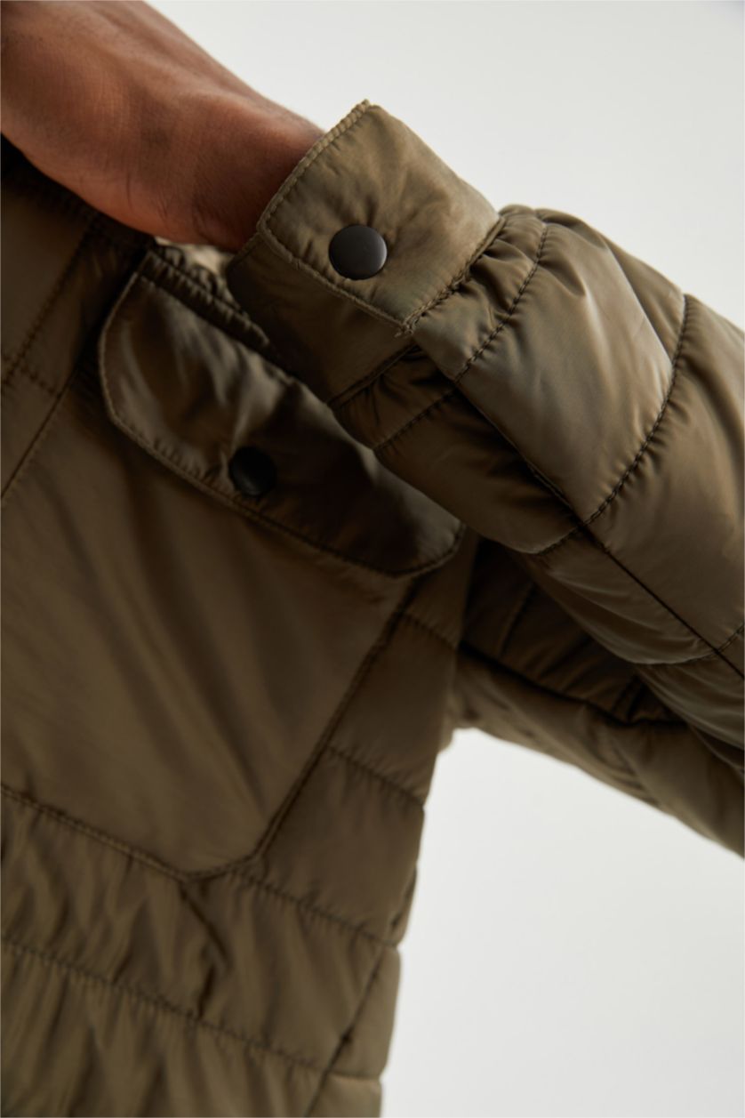 MAN Khaki Slim Fit Overshirt