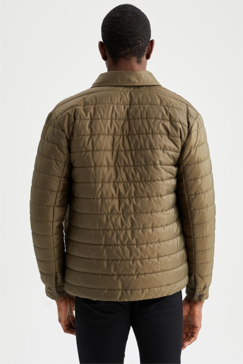 MAN Khaki Slim Fit Overshirt