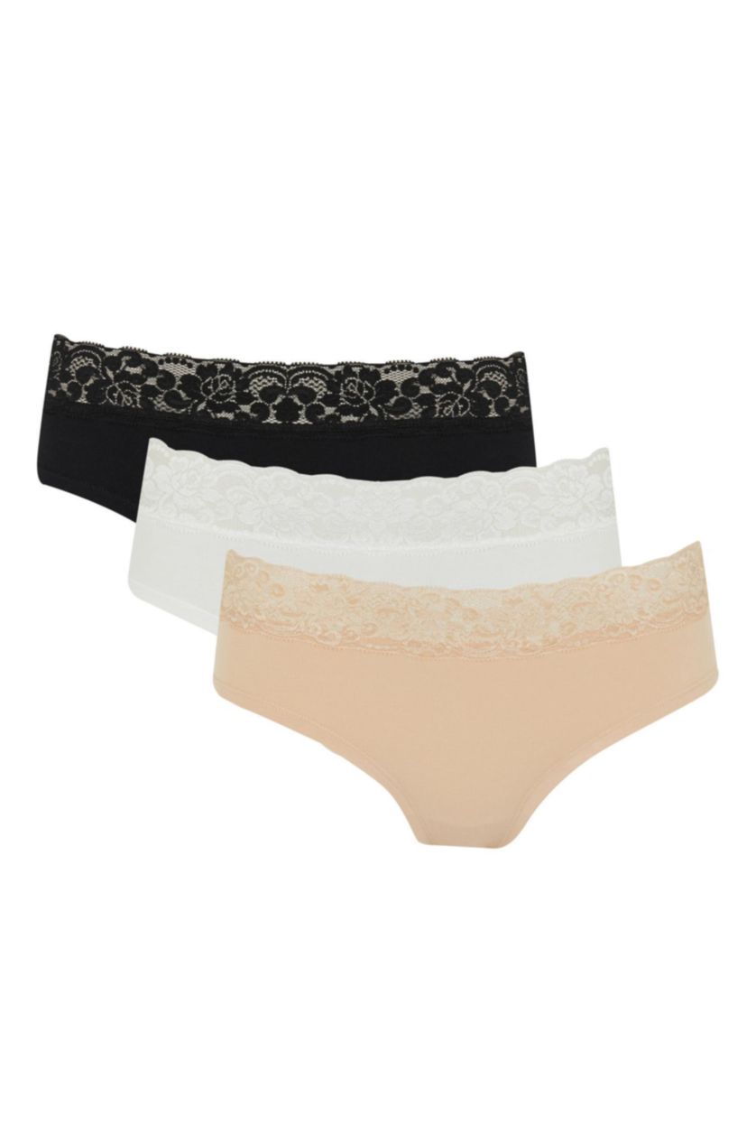Женщины Черный Трусы слипы, 3 пары, Fall in Love