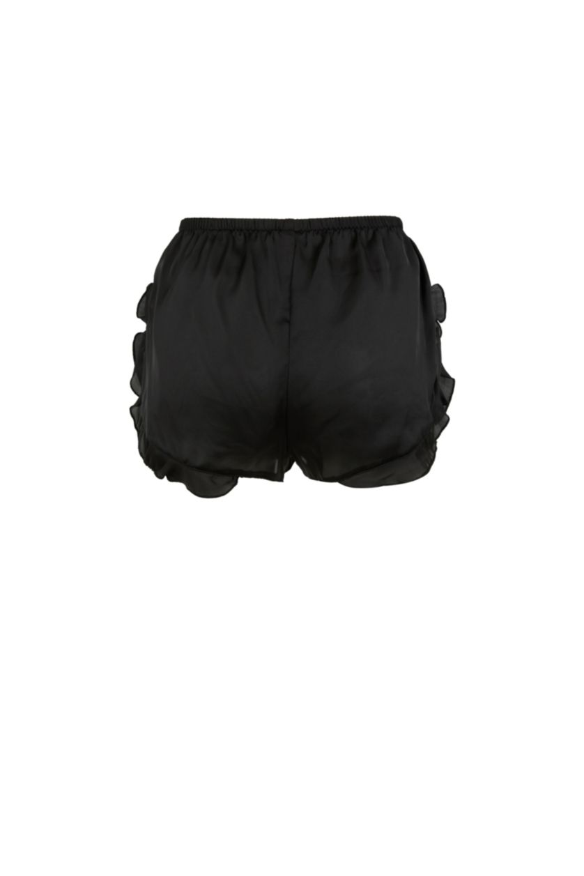 Kadın Siyah Saten 2'li Takım