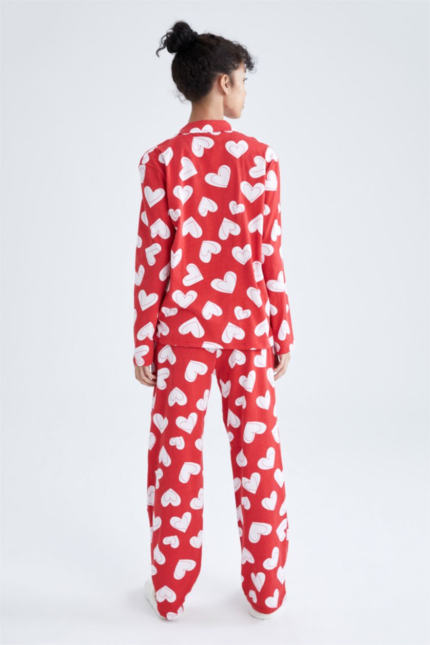 Kadın Kırmızı Pamuklu 2'li Takım