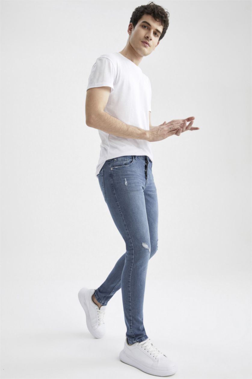 HOMME Indigo Skinny Comfort Fit Trousers