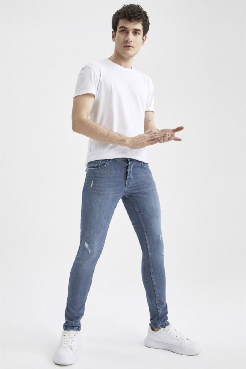 HOMME Indigo Skinny Comfort Fit Trousers