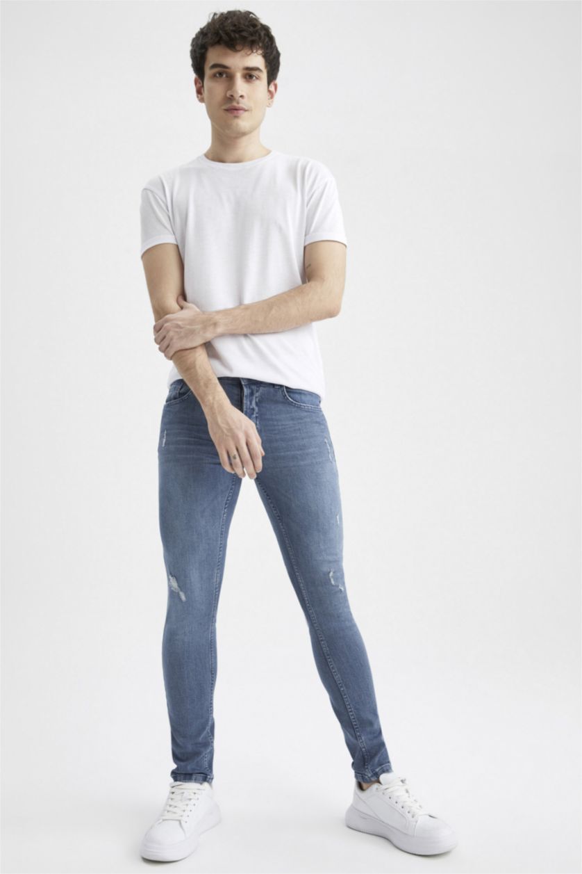 HOMME Indigo Skinny Comfort Fit Trousers