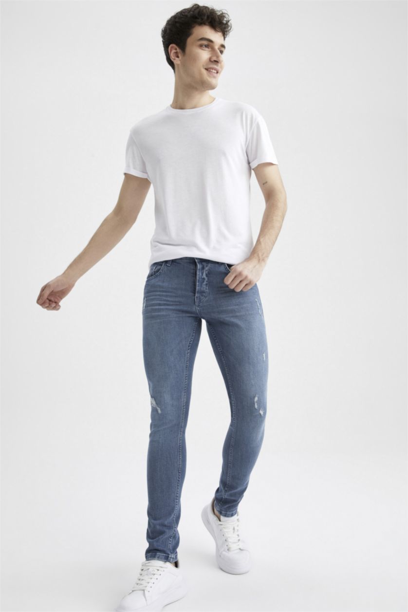 HOMME Indigo Skinny Comfort Fit Trousers