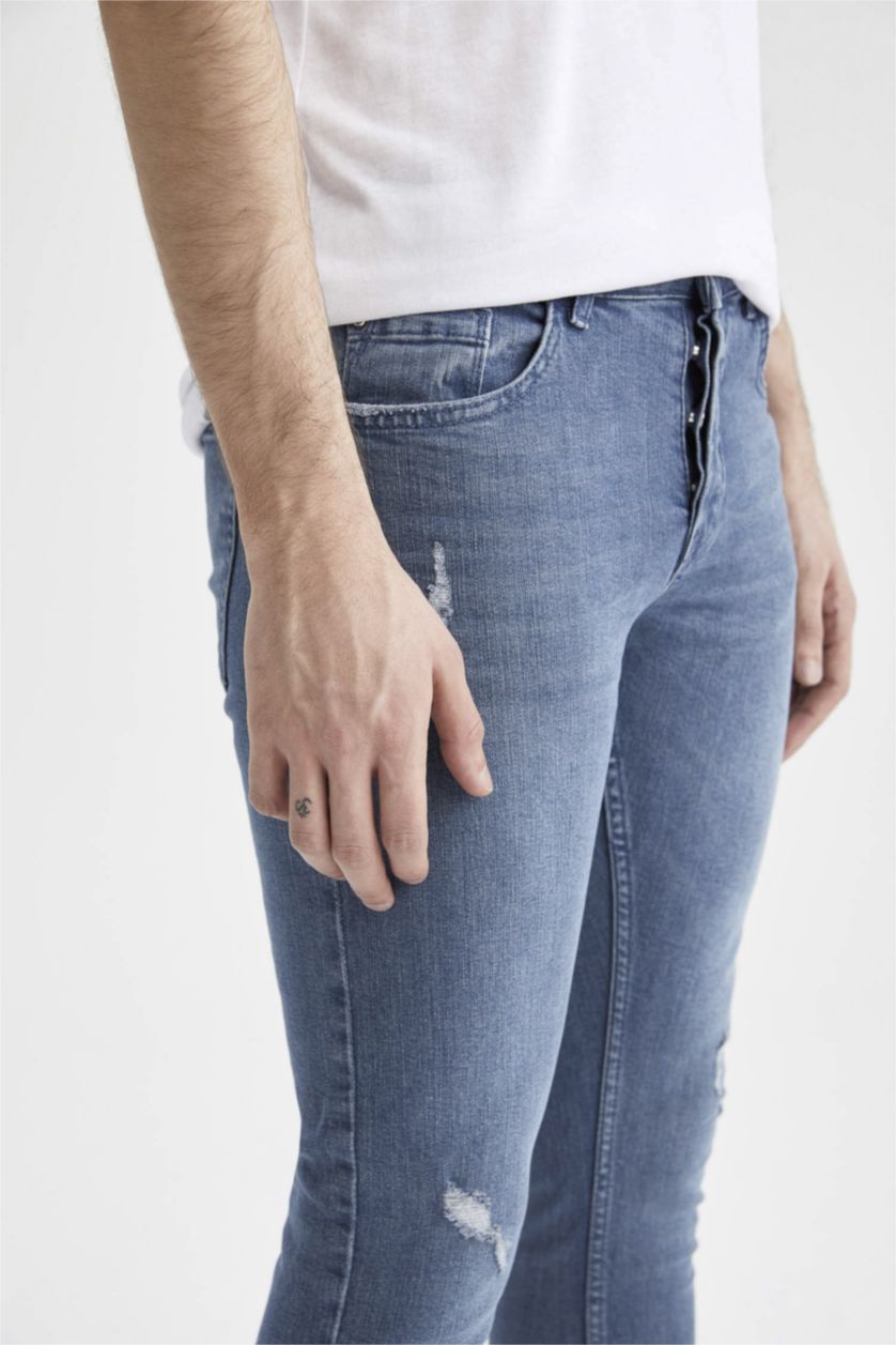 HOMME Indigo Skinny Comfort Fit Trousers