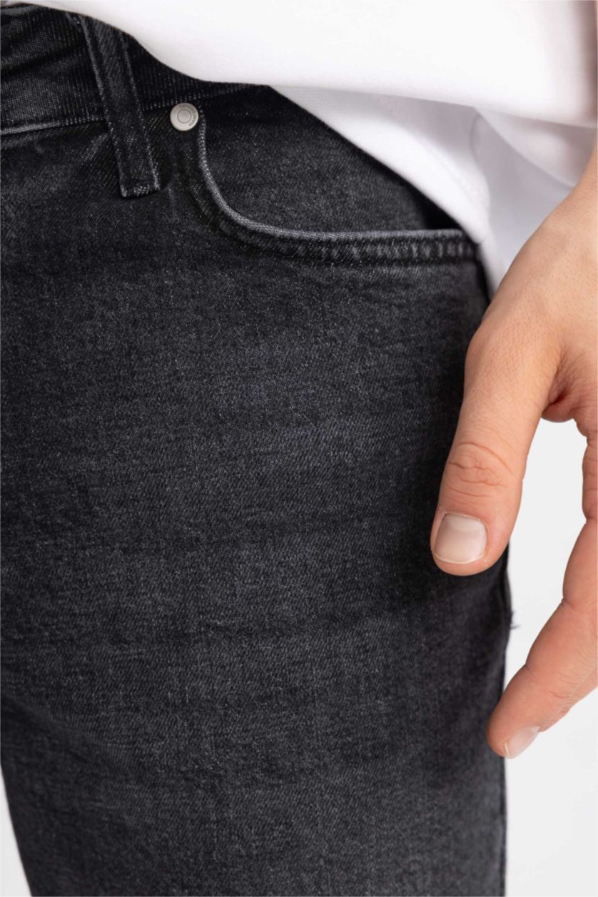 MAN Anthracite Pedro Slim Fit Slim Fit Normal Waist Narrow Leg Jeans