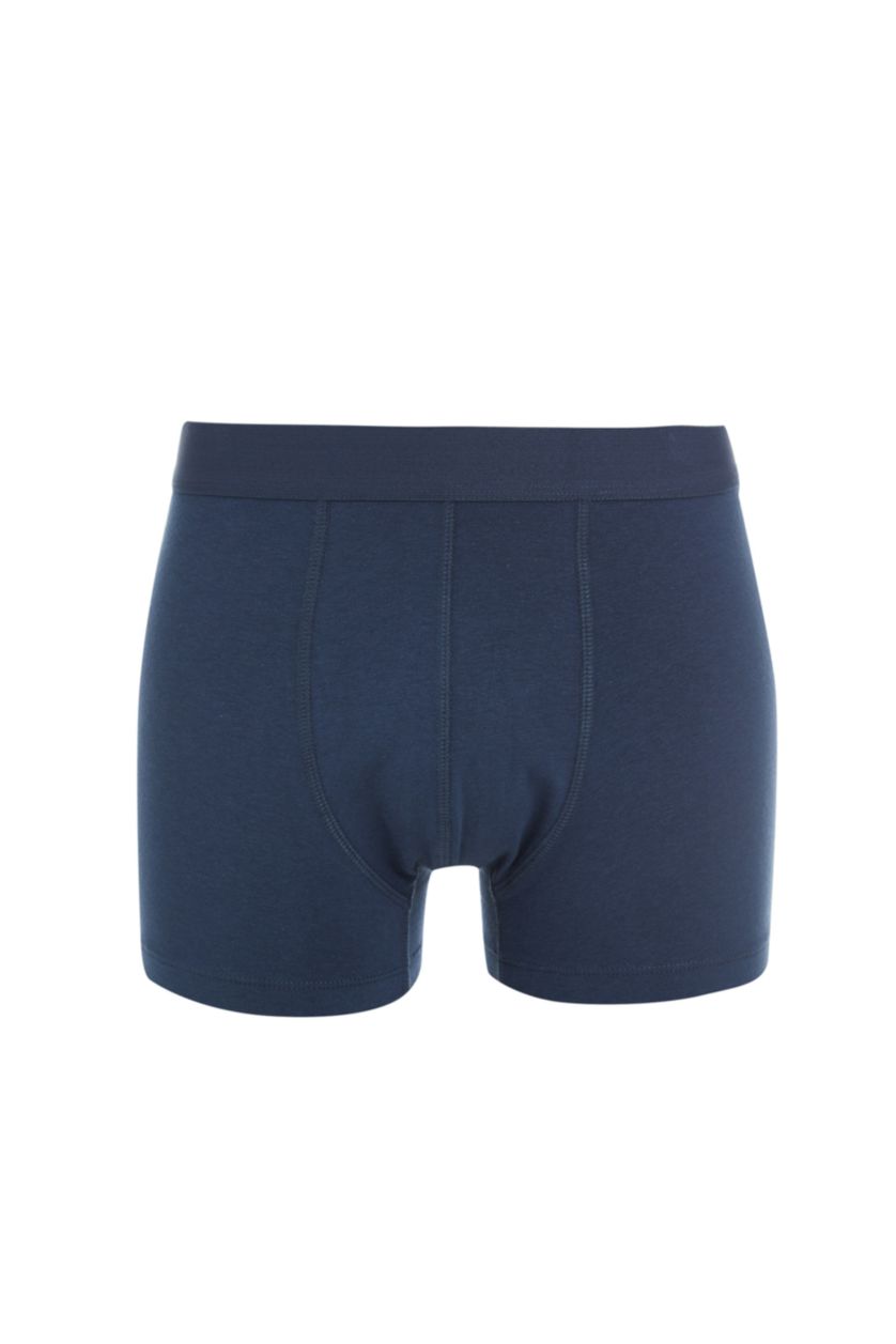 HOMME Bleu Foncé Defacto Fit Boxer en maille 3 pièces coupe slim en coton élasthanne
