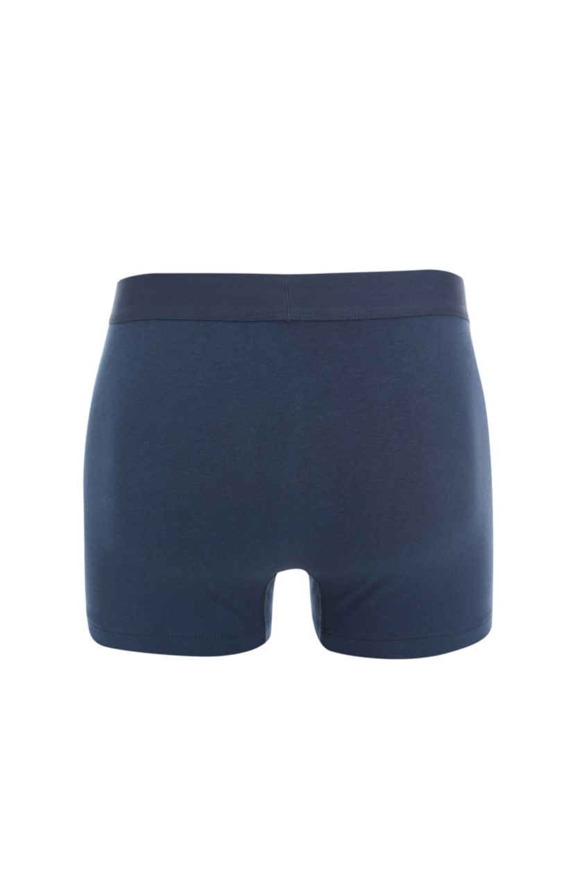 HOMME Bleu Foncé Defacto Fit Boxer en maille 3 pièces coupe slim en coton élasthanne