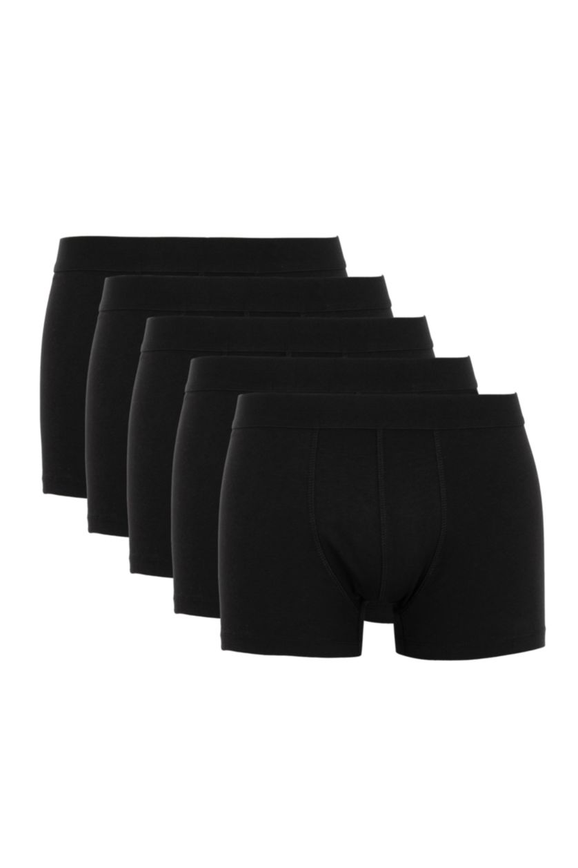 HOMME Noir Defacto Fit Boxer en maille 5 pièces coupe slim en coton élasthanne