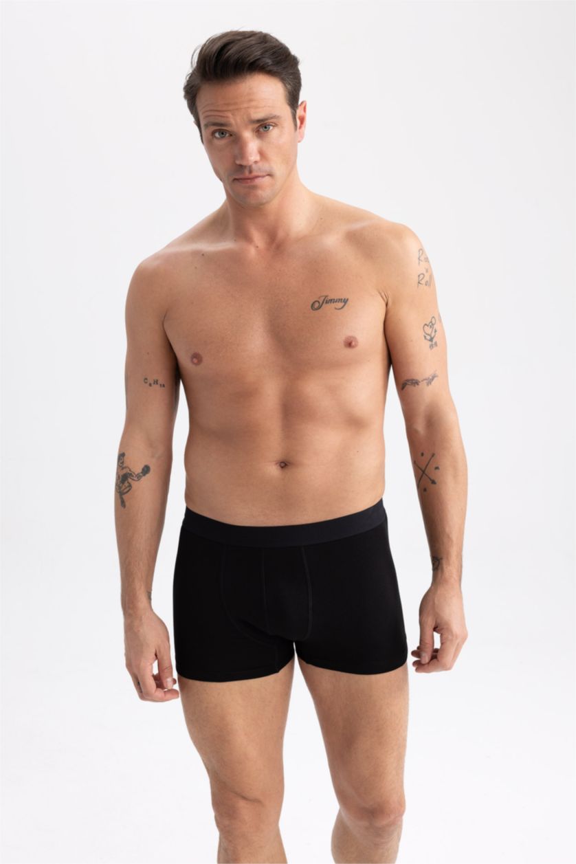 HOMME Noir Defacto Fit Boxer en maille 5 pièces coupe slim en coton élasthanne