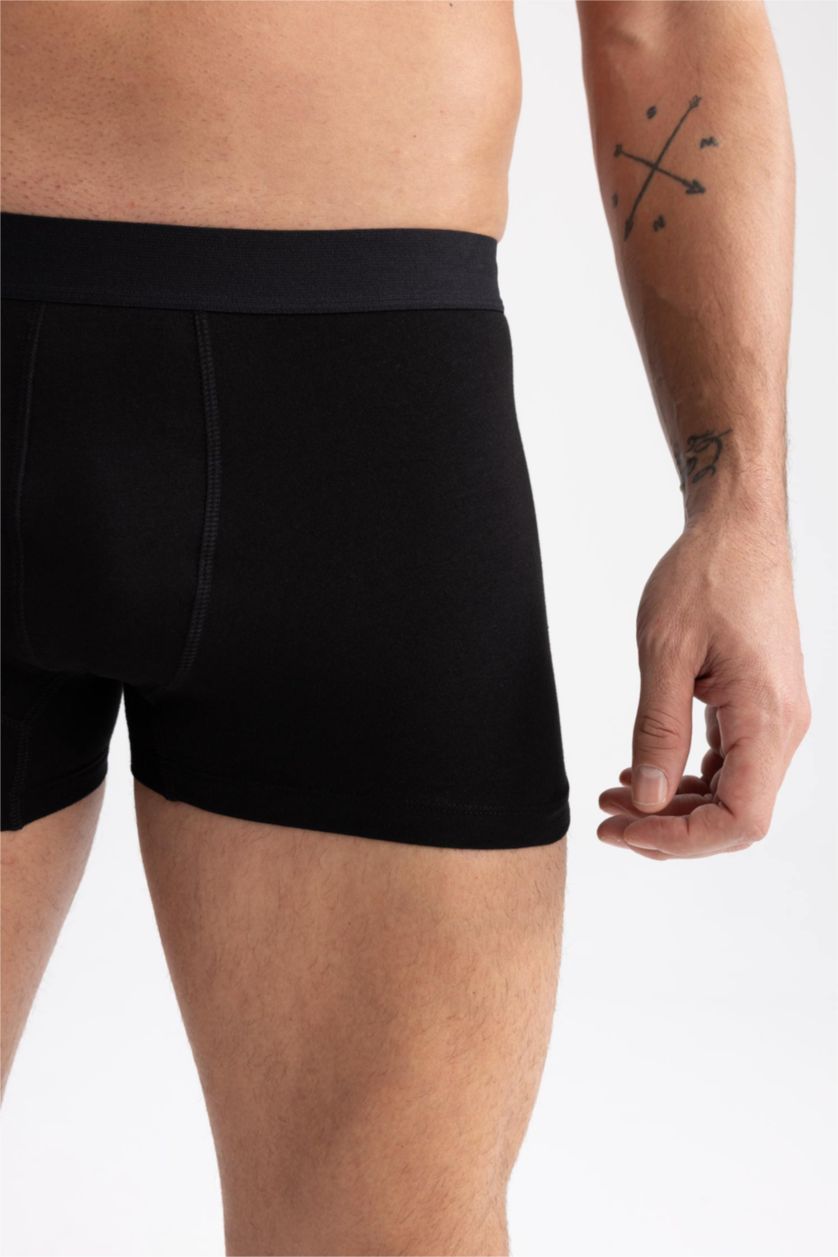 HOMME Noir Defacto Fit Boxer en maille 5 pièces coupe slim en coton élasthanne