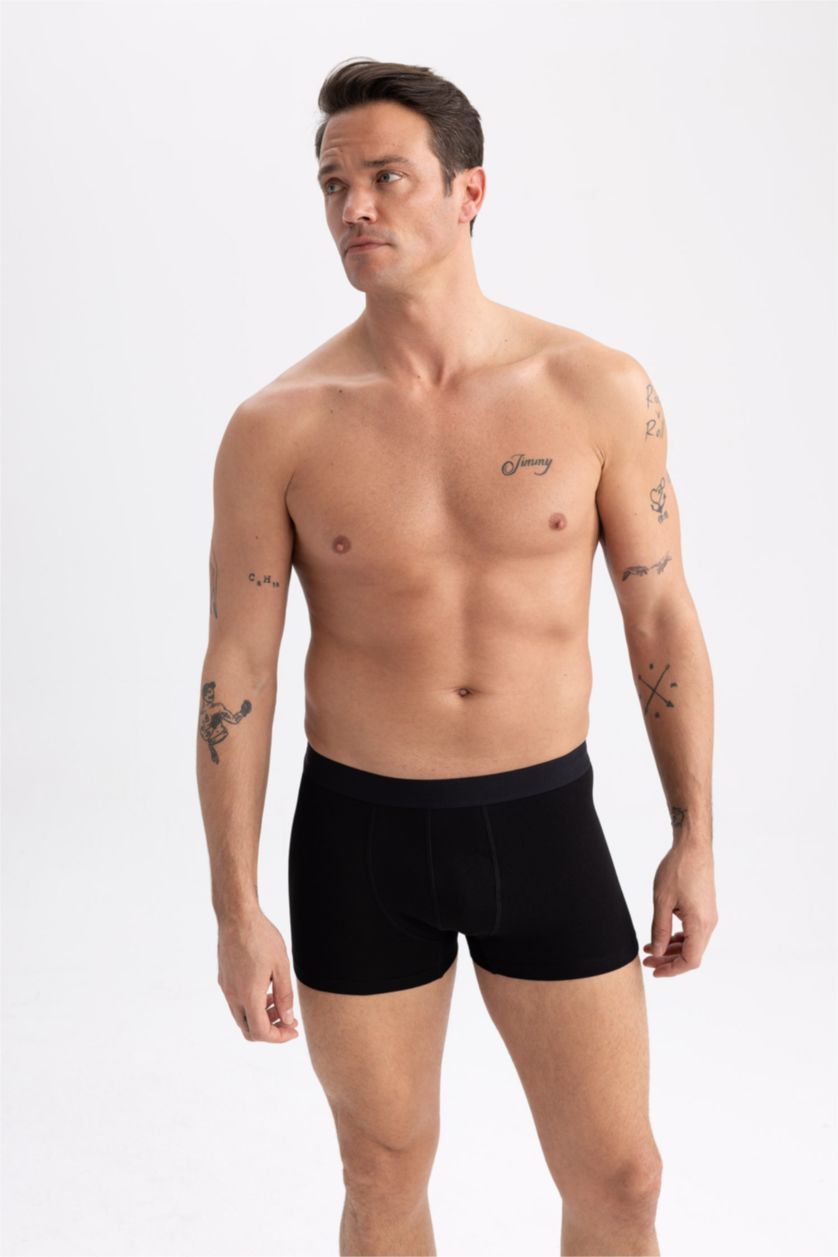 HOMME Noir Defacto Fit Boxer en maille 5 pièces coupe slim en coton élasthanne