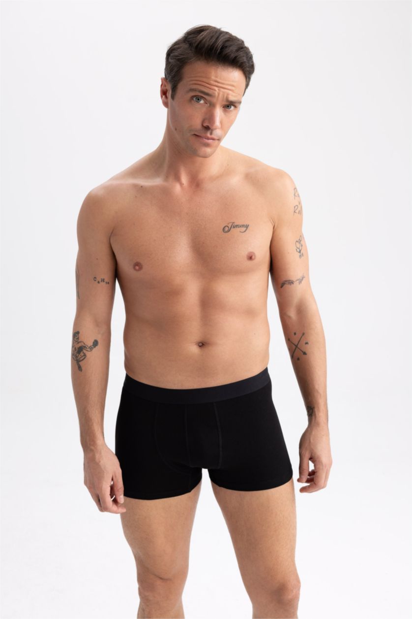 HOMME Noir Defacto Fit Boxer en maille 5 pièces coupe slim en coton élasthanne