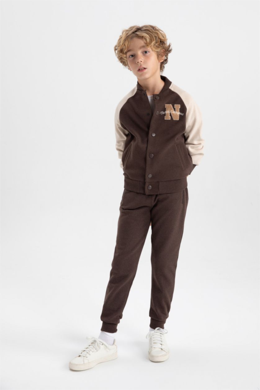 BOYS & TEENS Brown Regular Fit Trousers