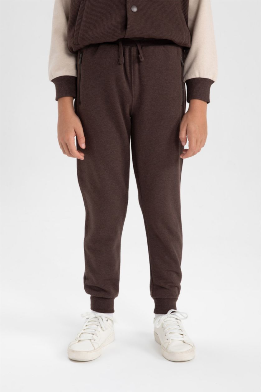 BOYS & TEENS Brown Regular Fit Trousers