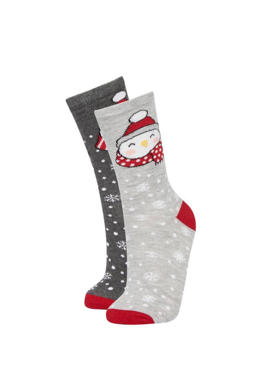 FEMME Karma Chaussettes Longues Coton Nouvel An 2 Femme