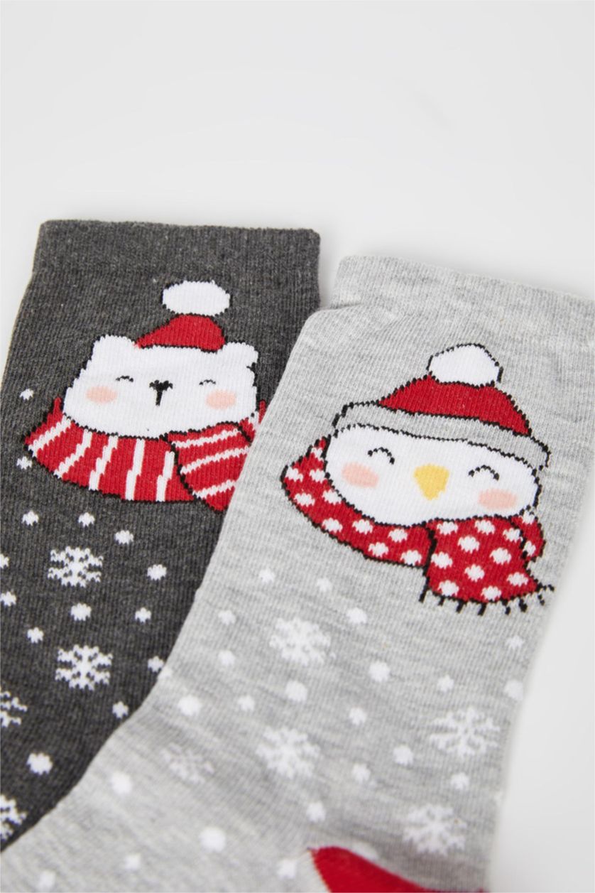 FEMME Karma Chaussettes Longues Coton Nouvel An 2 Femme