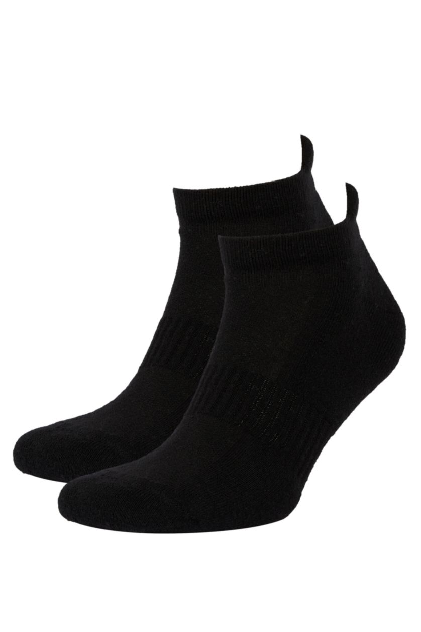 MAN Black Men's Cotton 2-Pack Short Sports Terry Socks