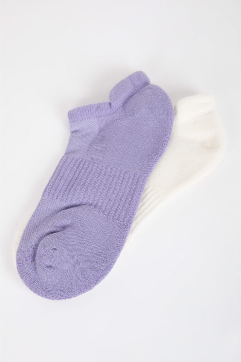 WOMAN Purple Women Defacto Fit 2-Pack Cotton Sports Socks