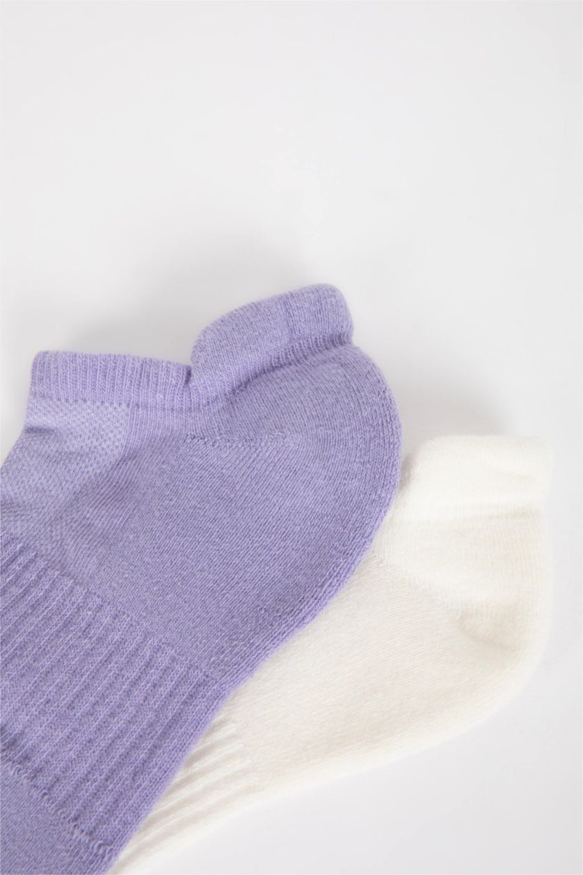WOMAN Purple Women Defacto Fit 2-Pack Cotton Sports Socks