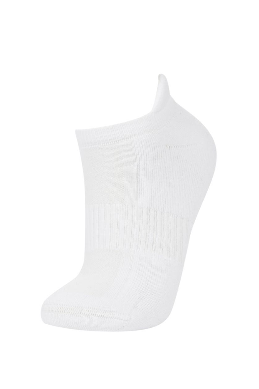 WOMAN White Defacto Fit Women's Basic Cotton 2-Pack Sports Short Terry Socks