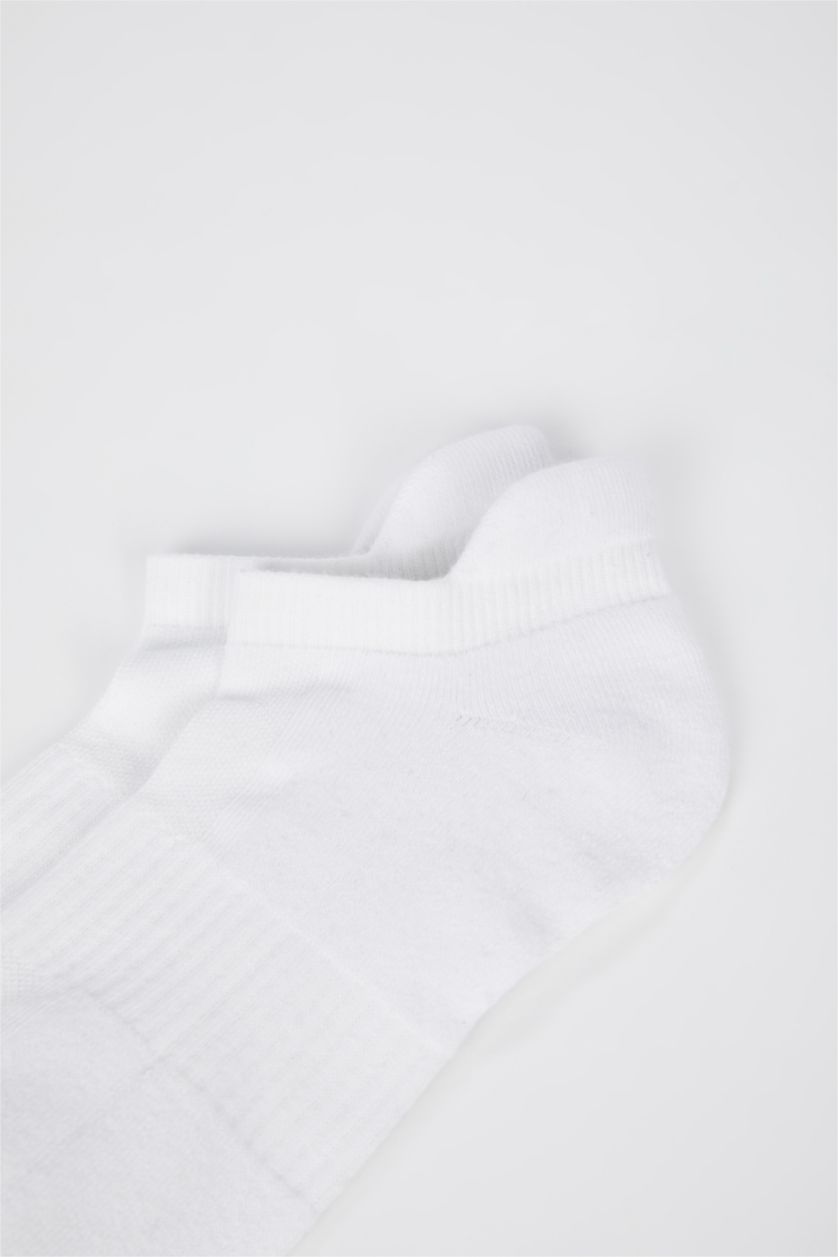 WOMAN White Defacto Fit Women's Basic Cotton 2-Pack Sports Short Terry Socks