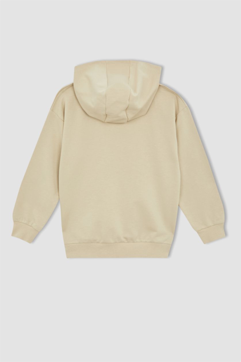 أولاد جملي سويت شيرت اوفر سايز بغطاء للرأس بجيب الكنغر