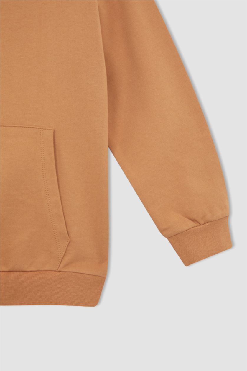 Хлопчачий Бежевий Світшот оверсайз з тонкої тканини для хлопчиків