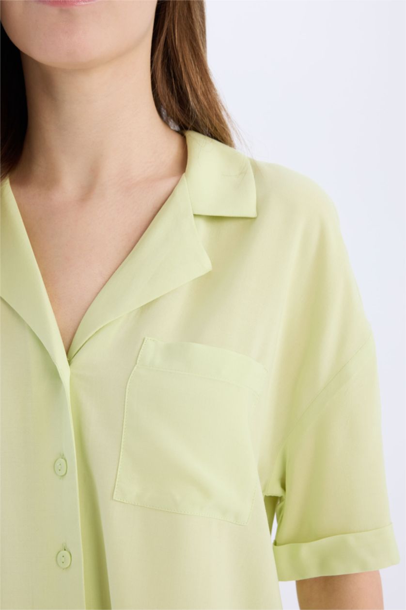 Әйелдерге Жалбыз Coool үлкен пішім Қысқа жеңді көйлек