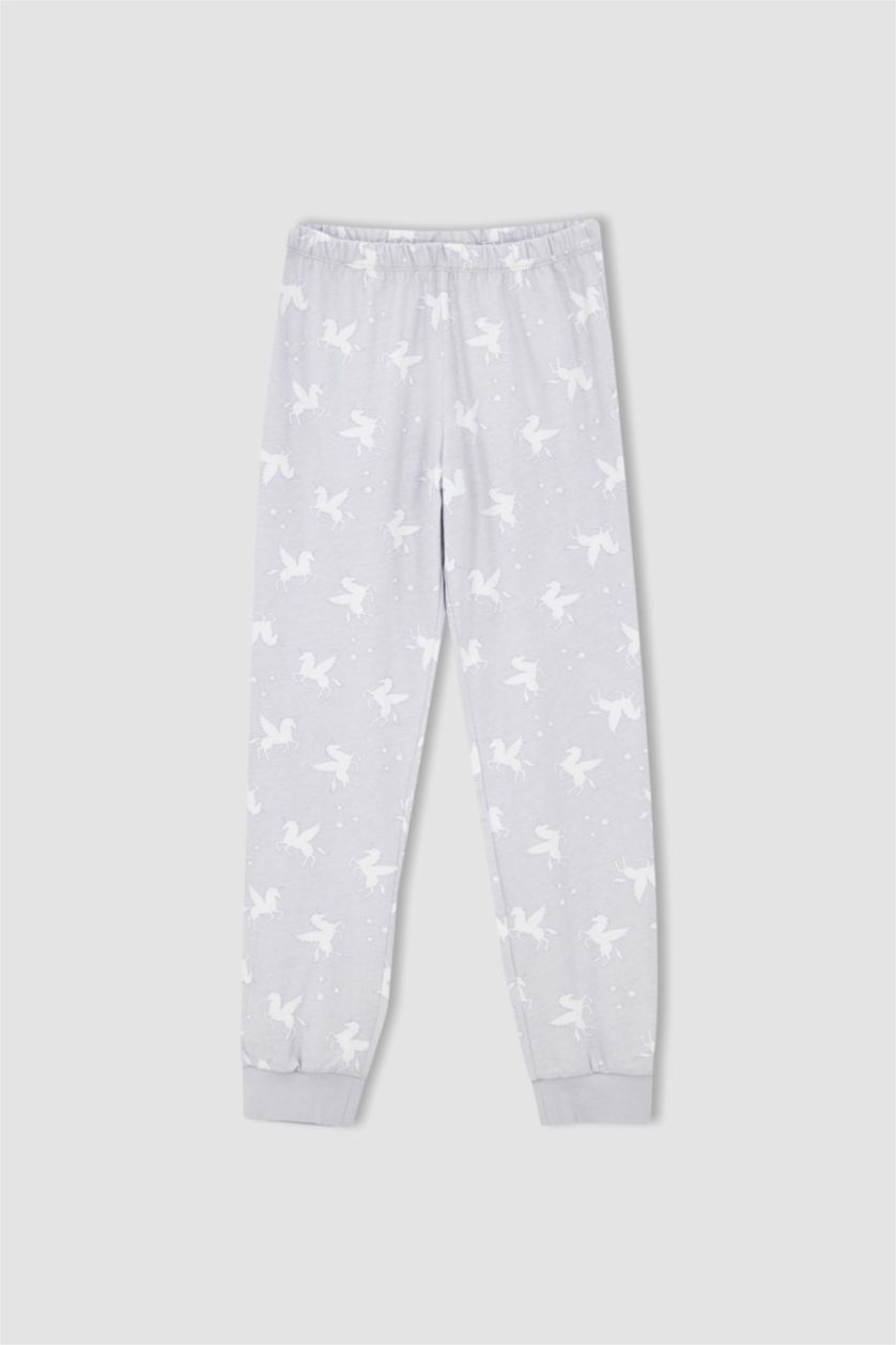 GIRLS & TEENS Light Lilac Girl Long Sleeve Unicorn Printed Pyjama Set