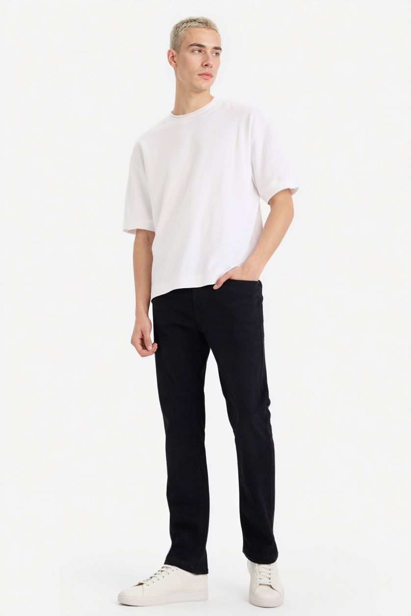 Erkek Siyah Sergio Regular Fit Jean Pantolon