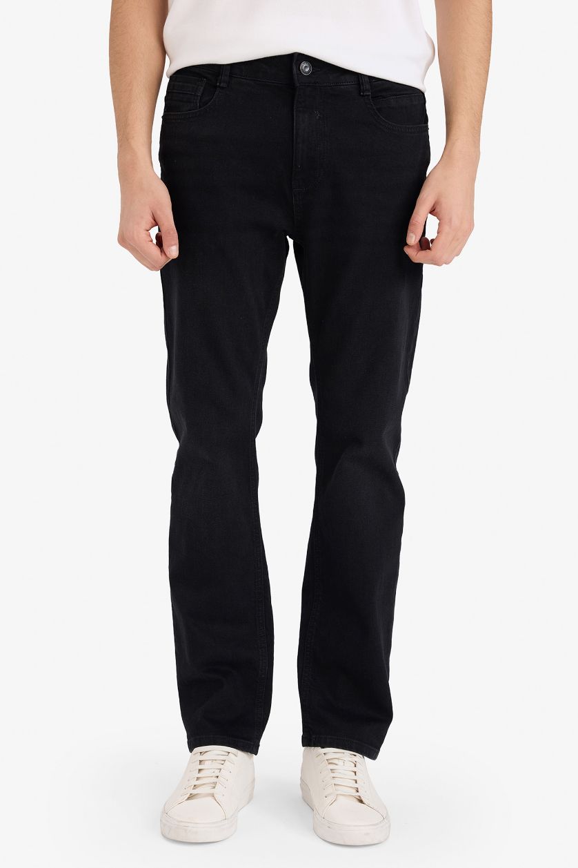 Erkek Siyah Sergio Regular Fit Jean Pantolon