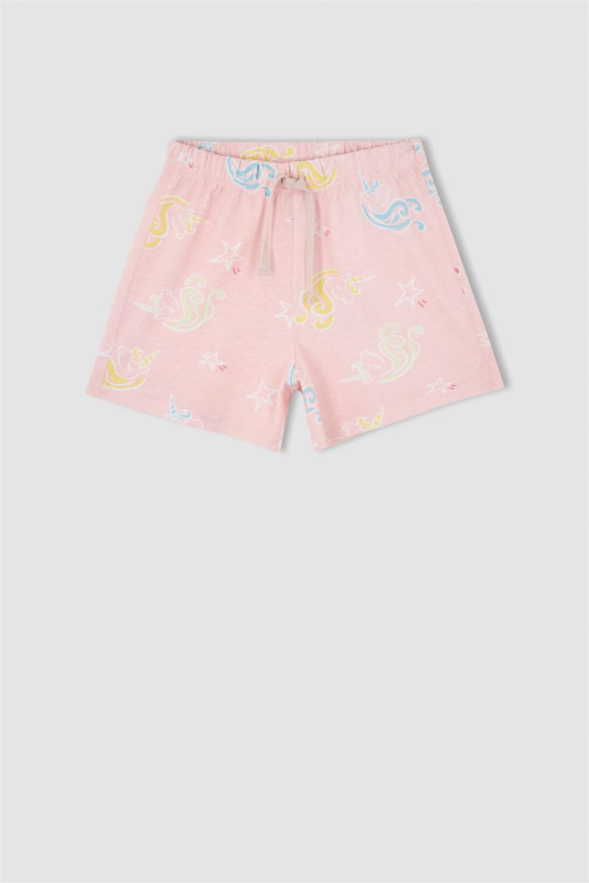 GIRLS & TEENS Light Pink Girl Short Sleeve Printed Mini Pyjama Set