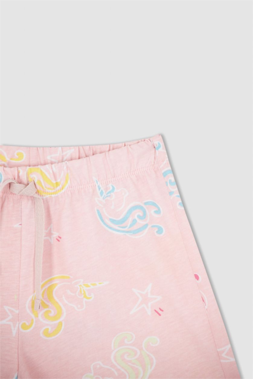 GIRLS & TEENS Light Pink Girl Short Sleeve Printed Mini Pyjama Set