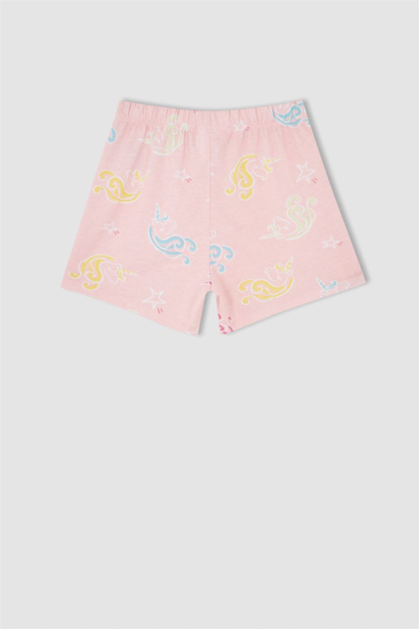 GIRLS & TEENS Light Pink Girl Short Sleeve Printed Mini Pyjama Set