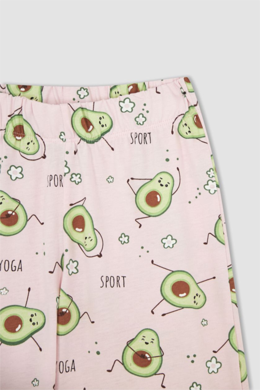 GIRLS & TEENS Pink Girl Short Sleeve Avocado Print Pyjama Set
