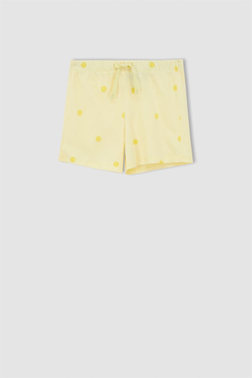 FILLES Jaune Clair Ensemble de pyjama en coton à manches courtes sous licence Tweety pour filles