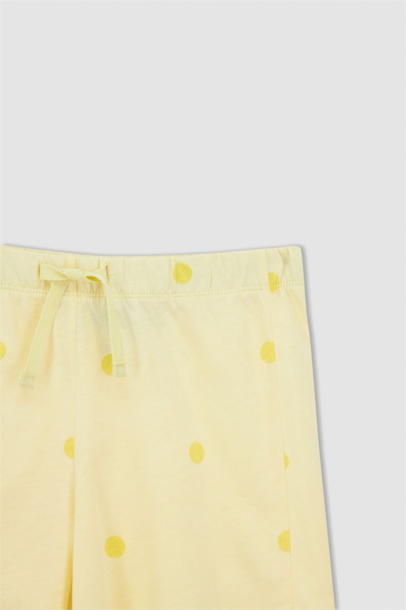 FILLES Jaune Clair Ensemble de pyjama en coton à manches courtes sous licence Tweety pour filles