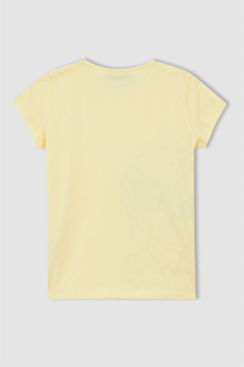 FILLES Jaune Clair Ensemble de pyjama en coton à manches courtes sous licence Tweety pour filles