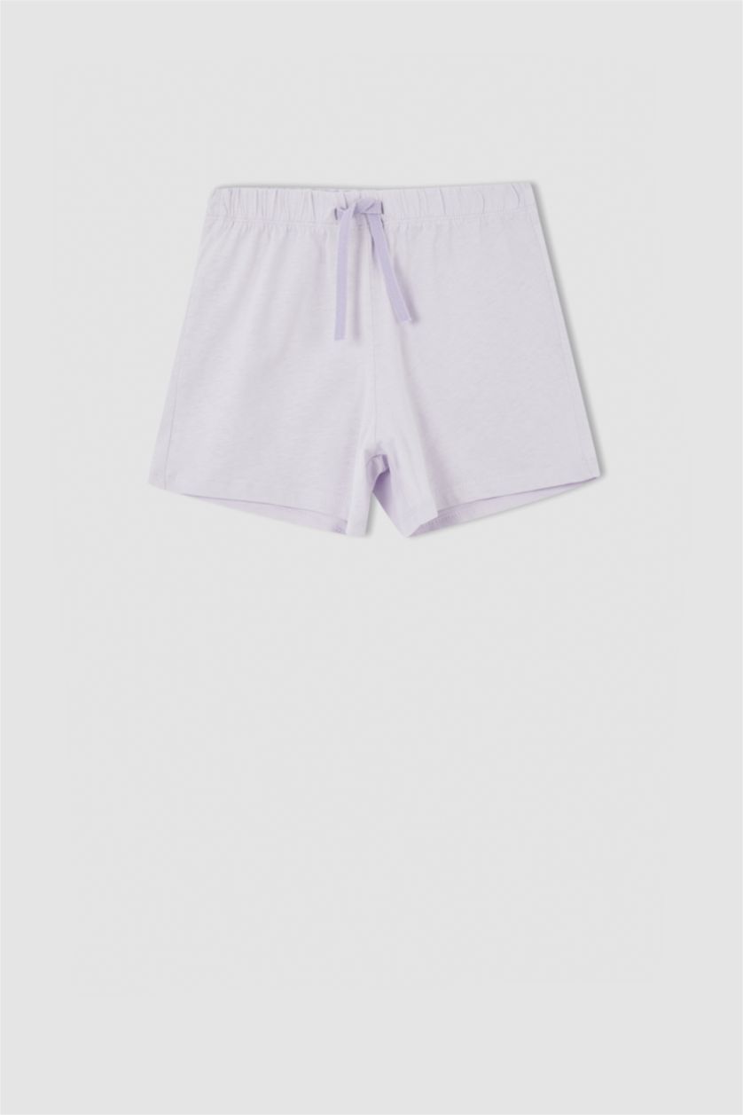 FILLES Violet Clair Ensemble de pyjama short à manches courtes en coton imprimé licorne pour filles
