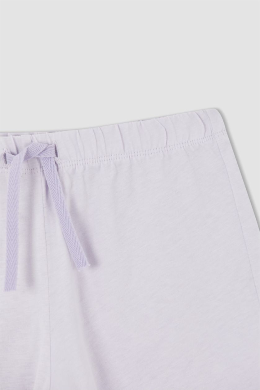 FILLES Violet Clair Ensemble de pyjama short à manches courtes en coton imprimé licorne pour filles