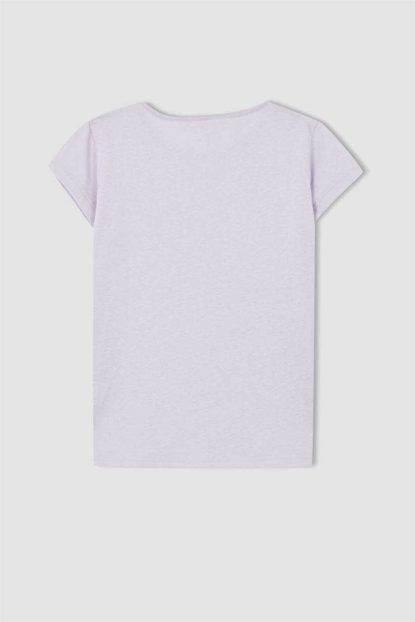 FILLES Violet Clair Ensemble de pyjama short à manches courtes en coton imprimé licorne pour filles