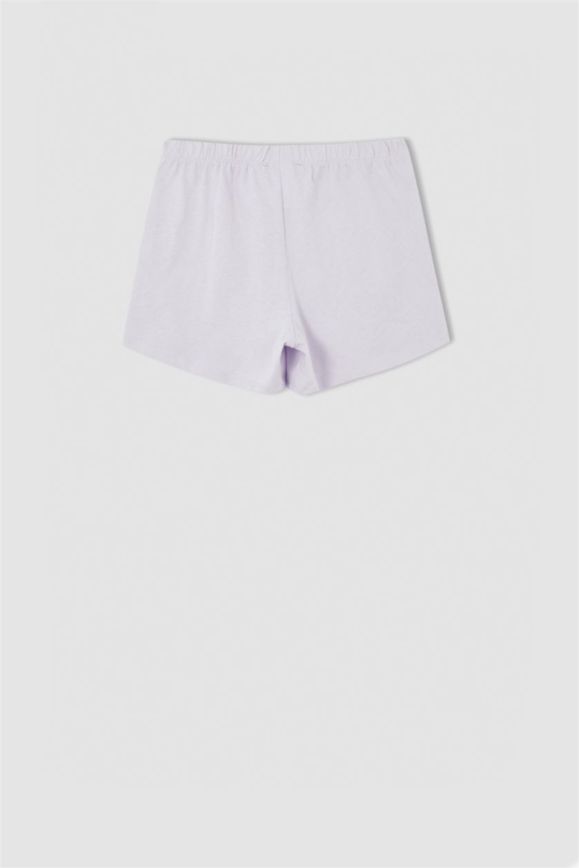 FILLES Violet Clair Ensemble de pyjama short à manches courtes en coton imprimé licorne pour filles