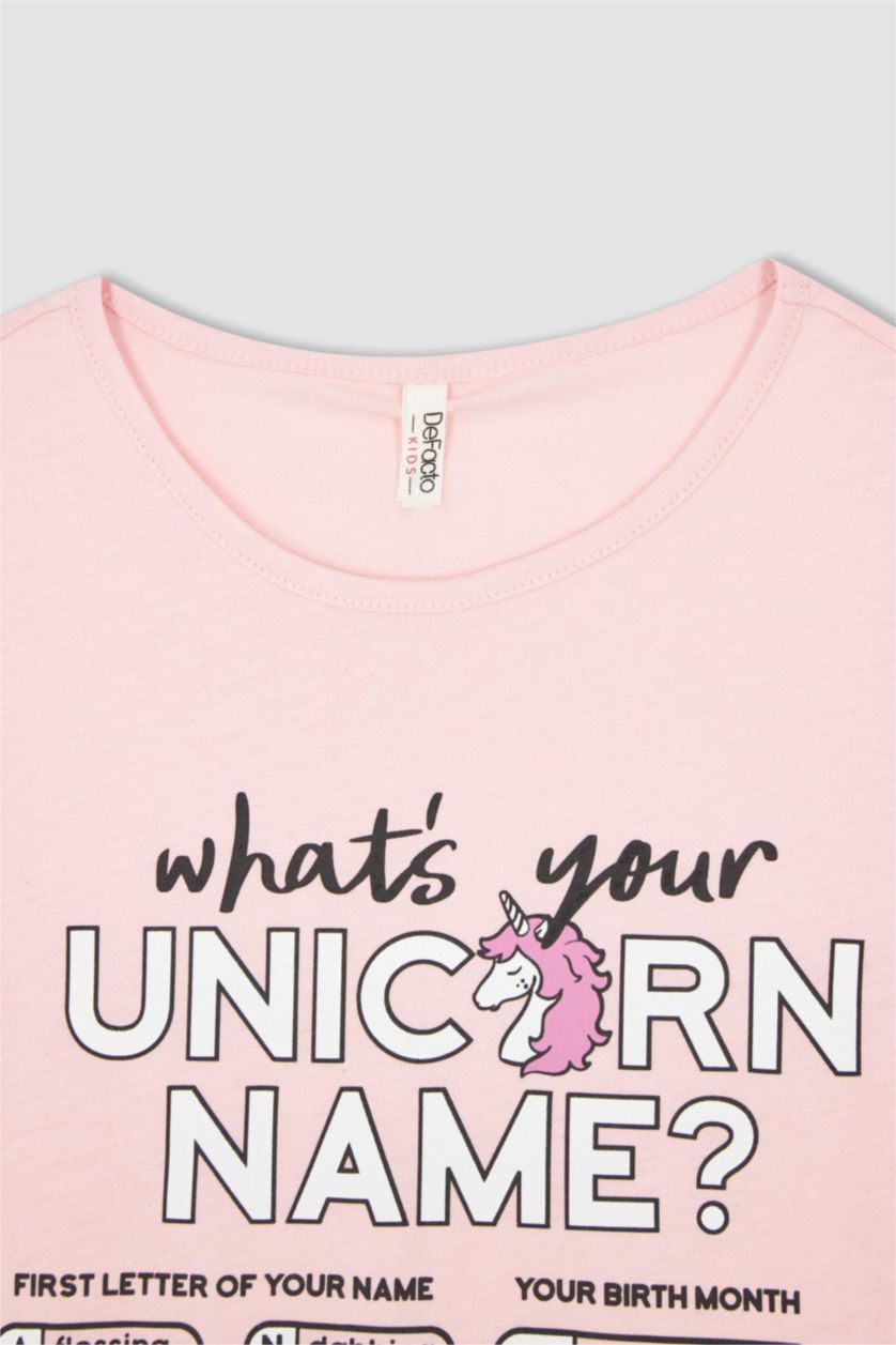 FILLES Rose Clair Robe Coupe Classique À Manches Courtes