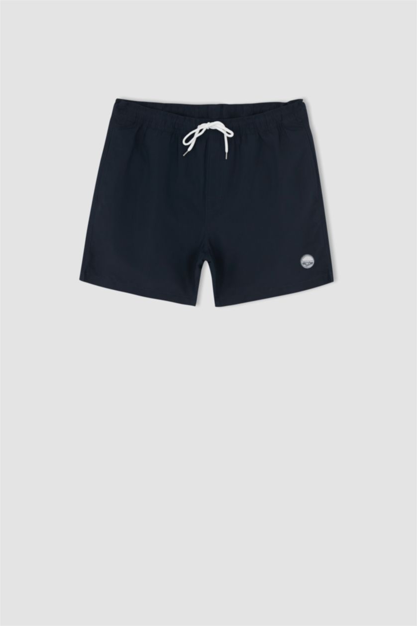 رجال كحلي شورت سباحة قصير أساسي